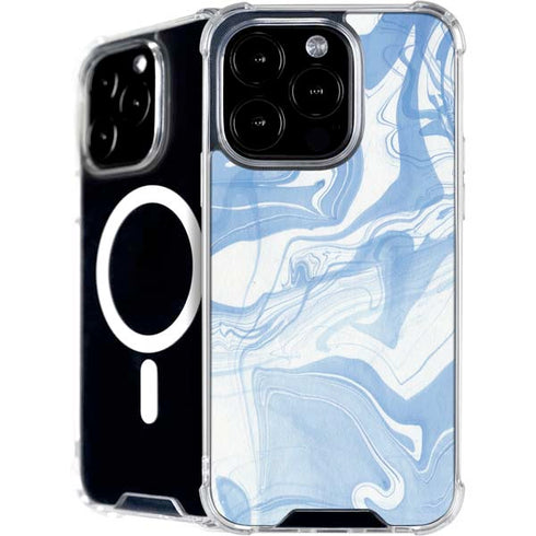 Blue Marbling iPhone 16 Pro MagSafe Case